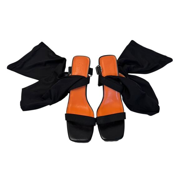 SUGAR THRILLZ DOLLS KILL Mesh Thigh High Platform Heels Sandals Size 8 NEW - Picture 4 of 12